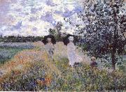 Claude Monet A Walk near Argenteuil Spain oil painting artist